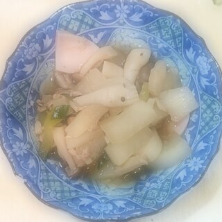 しめじと塩大根の煮魚風